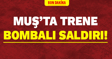 PKK'lı hainlerden yük trenine bombalı saldırı