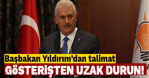 Başbakan Binali Yıldırım'dan bayram talimatı