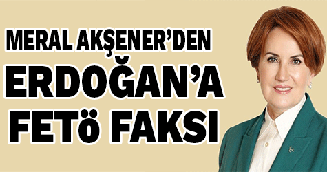 Meral Akşener'den Cumhurbaşkanı Erdoğan'a FETÖ faksı