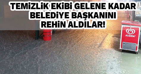 Çılgına dönen esnaflar, ekipler gelmeden başkanı göndermedi