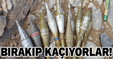 Teröristler malzeme ve mühimmatlarını bırakıp kaçıyorlar