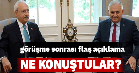 Başbakan Yıldırım - Kılıçdaroğlu görüşmesi sona erdi