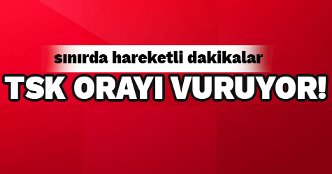 Sınırda hareketli anlar! TSK orayı vuruyor