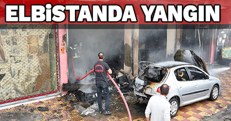 Alevler, iş yerini ve otomobili küle çevirdi