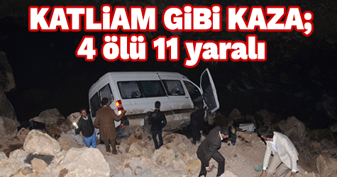 Yüksekova'da TIR ile minibüs çarpıştı: 4 ölü, 11 yaralı
