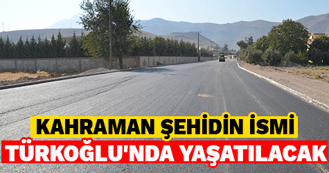 KAHRAMAN ŞEHİDİN İSMİ TÜRKOĞLU'NDA YAŞATILACAK