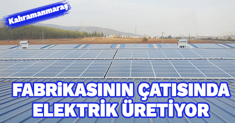 Fabrikasının çatısında elektrik üretiyor