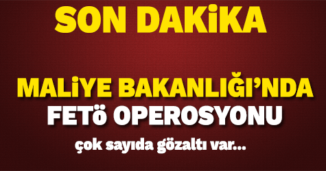 Maliye Bakanlığı'nda FETÖ operasyonu