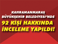 Büyükşehir: “92 kişi hakkında inceleme yapıldı”