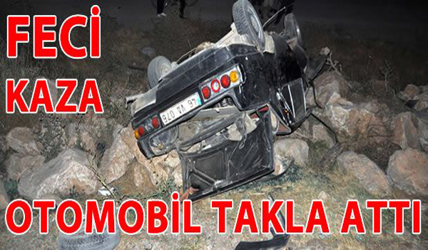 Elbistan'da otomobil takla attı: 1 yaralı
