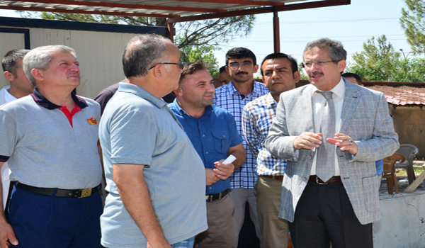 BAŞKAN POYRAZ İTFAİYE BİNASIİNŞAATINI İNCELEDİ