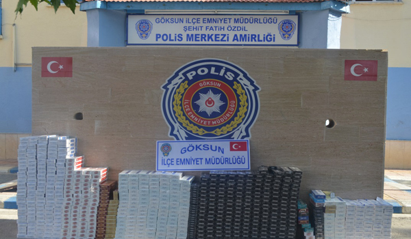 Göksunda 6 Bin 940 Paket Kaçak Sigara Yakalandı