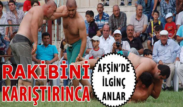 Afşin Eshab-ı Kehf Karakucak Güreş Festivali'nde İlginç Olay