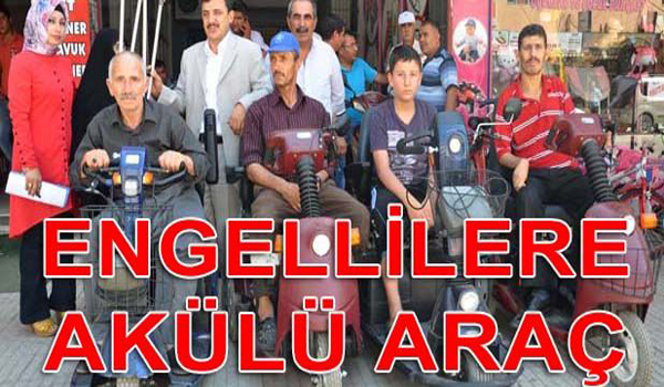 Engellilere akülü araç