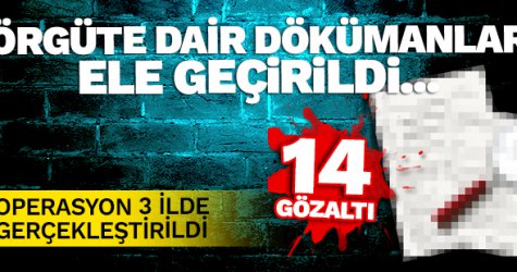Operasyonda terör örgütüne dair dökümanlar...