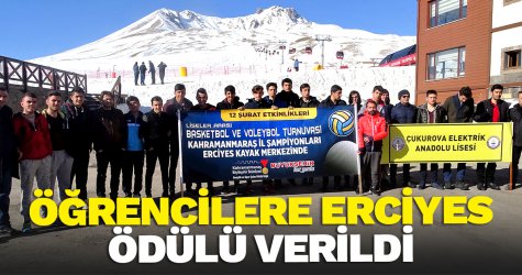 Öğrencilere Erciyes ödülü verildi