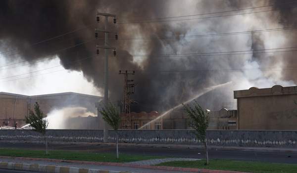 KAHRAMANMARAŞ TA KORKUTAN YANGIN