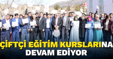 Çiftçi eğitim kurslarına devam ediyor