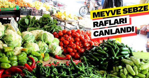 Meyve sebze rafları canlandı