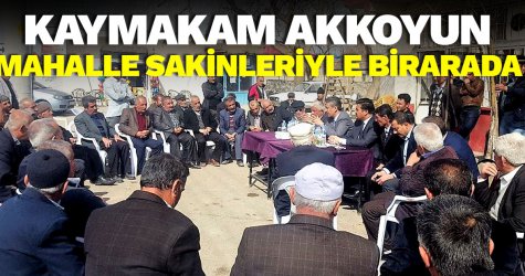 Kaymakam Akkoyun mahalle ziyaretinde
