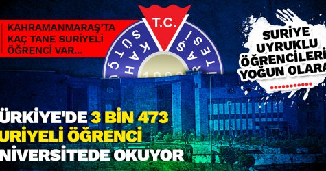 Kahramanmaraş'ta kaç Suriyeli öğrenci var...