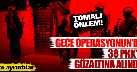 Gece operasyonun'da 38 PKK'lı gözaltına alındı! İşte ayrıntılar...