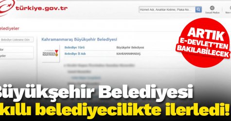 Büyükşehir Belediyesi akıllı belediyecilikte ilerledi! Artık e-Devlet'ten...
