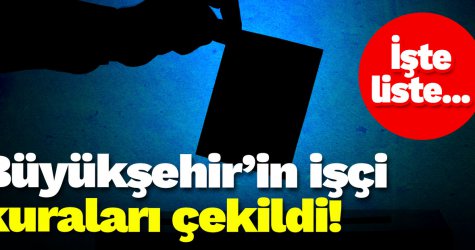 Büyükşehir’in işçi kuraları çekildi! İşte liste...