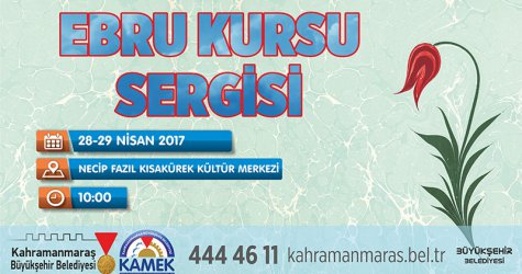 Büyükşehir’den ebru kursu sergisi
