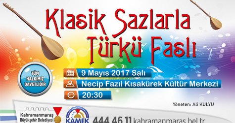 Büyükşehir’den klasik sazlarla türkü faslı