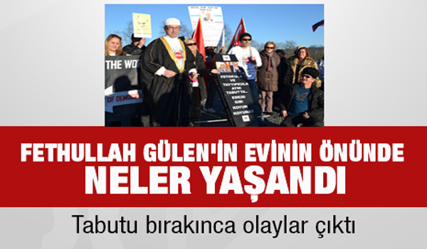 FETHULLAH GÜLEN'İN EVİNİN ÖNÜNDE NELER YAŞANDI