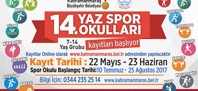 Yaz spor okulu kayıtları başlıyor
