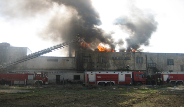 YAĞ FABRİKASINDA YANGIN