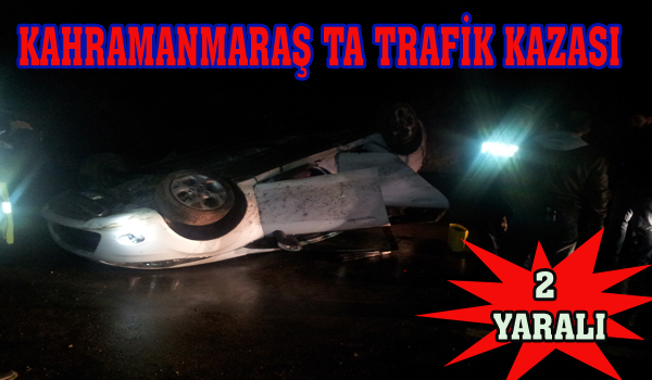 KONTROLDEN ÇIKAN OTOMOBİL TAKLA ATTI