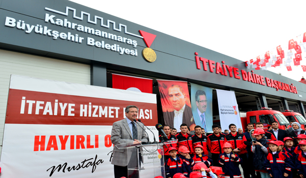 BELEDİYE MERKEZ İTFAİYE BİNASI TANITILDI