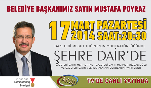 BAŞKAN POYRAZ AKSU TV EKRANLARINDA