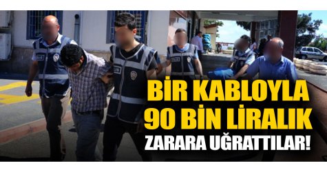 Bir kabloyla 90 bin liralık zarara uğrattılar!