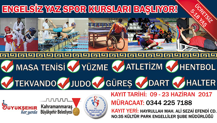 Büyükşehir’den engelsiz yaz spor kursları