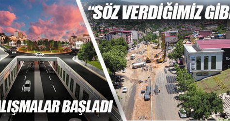 KARAMANLI KAVŞAK ÇALIŞMALARI BAŞLADI