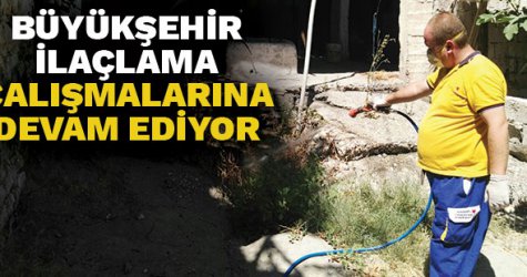 BÜYÜKŞEHİR İLAÇLAMA ÇALIŞMALARINA DEVAM EDİYOR