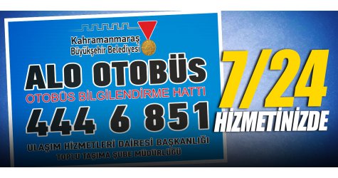 ‘Alo otobüs’ hizmetinizde!