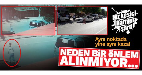 Otomobil çocuğa çarptı! Daha öncede kaza olmuştu... Önlem alınması şart