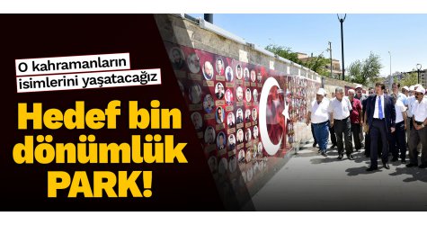 Hedef bin dönümlük park!