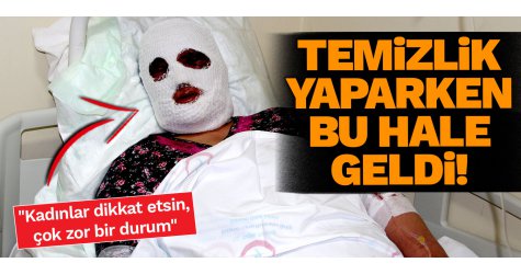 Temizlik yaparken bu hale geldi!