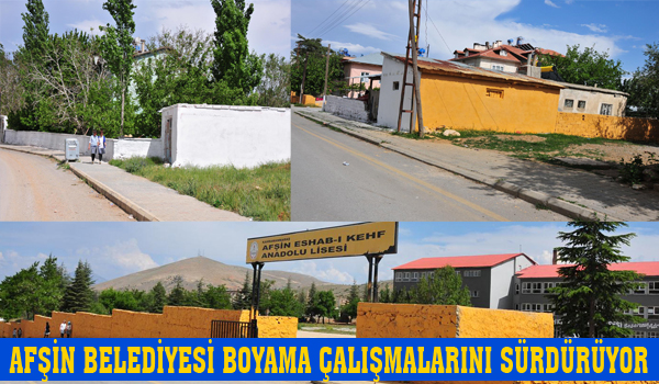 AFŞİN BELEDİYESİ BOYAMA ÇALIŞMALARINI SÜRDÜRÜYOR