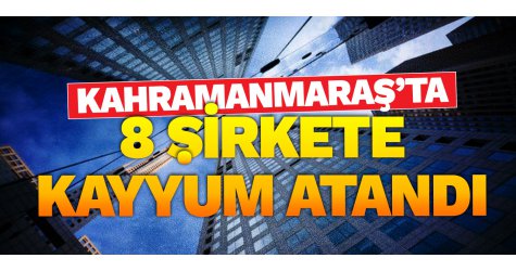 Kahramanmaraş'ta 8 şirkete Kayyum atandı