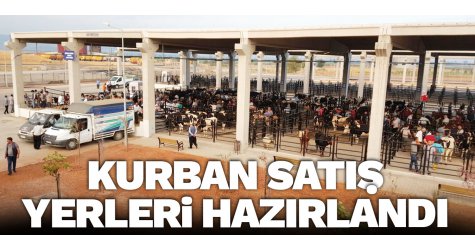 Kurban satış yerleri hazırlandı