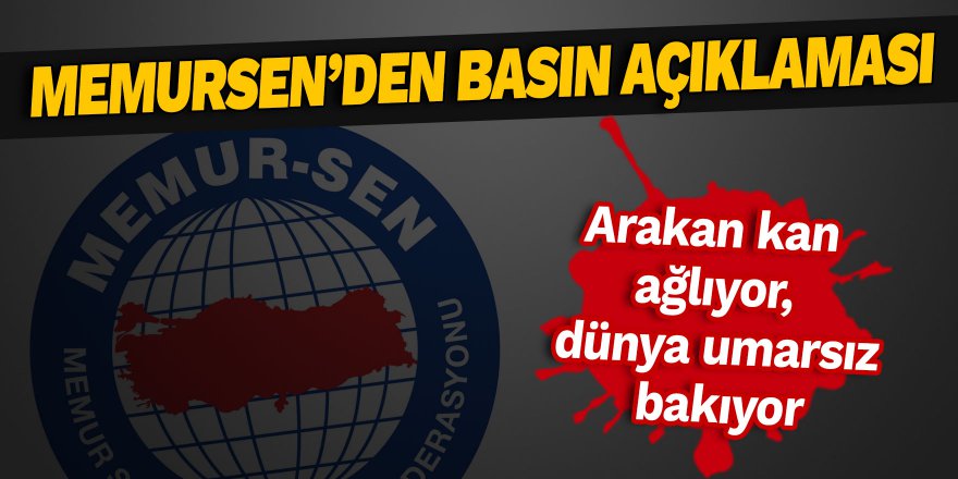 Arakan kan ağlıyor, dünya umarsız bakıyor