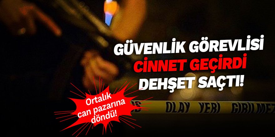 Güvenlik görevlisi cinnet geçirdi dehşet saçtı!