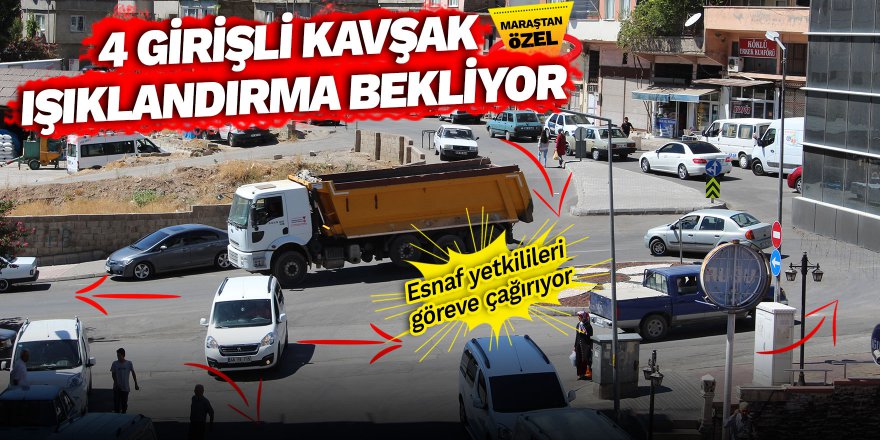 4 girişli kavşak ışıklandırma bekliyor